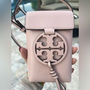 Tory Burch Miller Crossbody Phone Bag PALE PINK (1st 2 pics are more accurate)